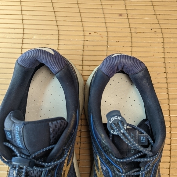 Men\'s Brooks Ghost 12 Running Shoes Sneakers Blue - Size 12. Speed Lock Laces. N main image 10